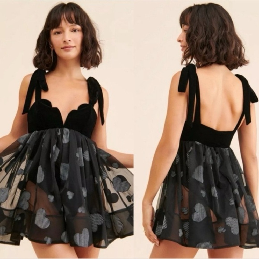 For Love and Lemons Heart Pattern Dress